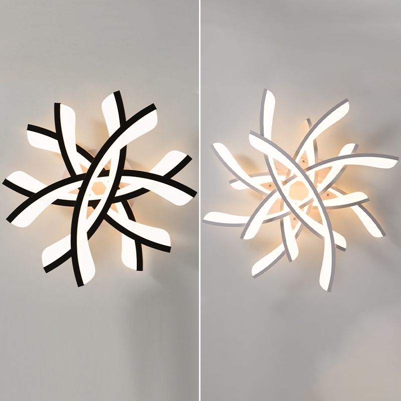 Lámpara de techo de metal con sombra, lámpara LED de estilo minimalista, lámpara semi empotrada