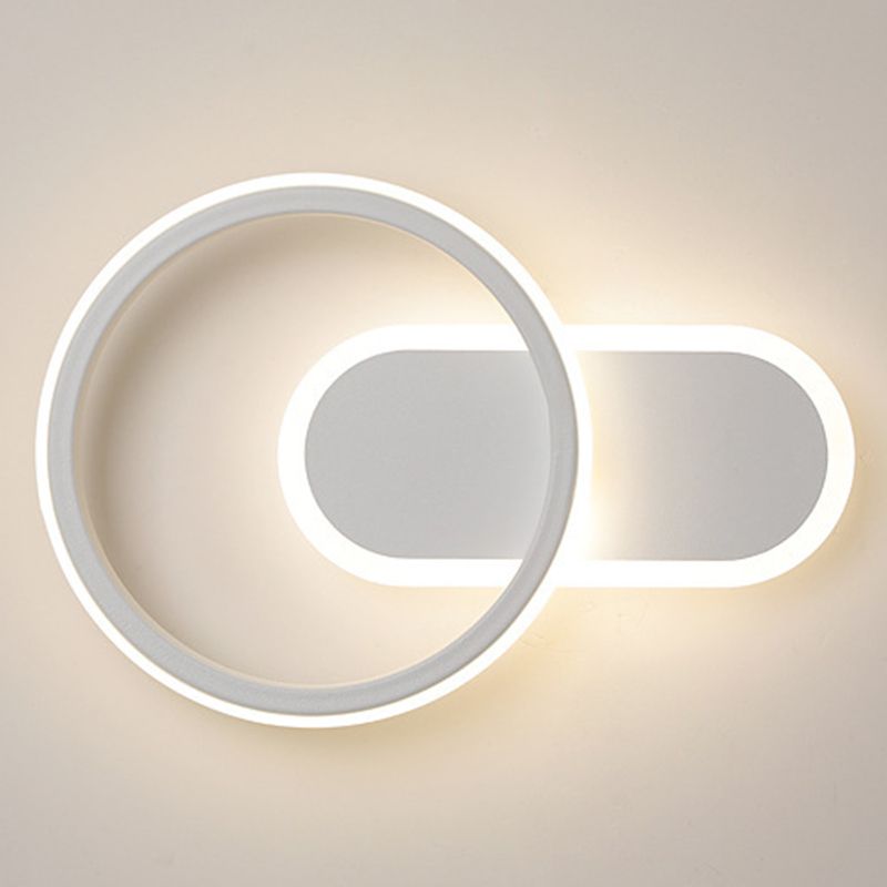 Single Modernism White Wall Mounted Sconce LED Statement Wall Light