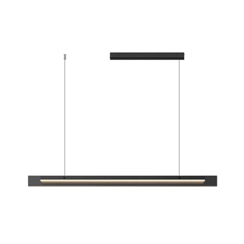 Modern Simple Island Lamp LED Island Hanging Lamp with Glass Shade for Dining Room