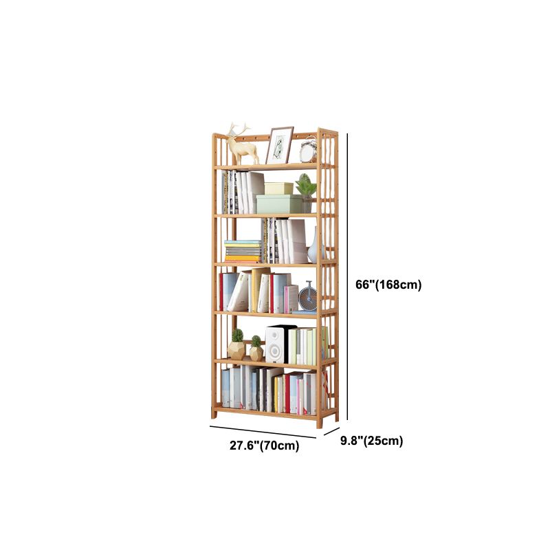 Modern Natural Book Shelf Bamboo Open Back Shelf Bookcase for Home