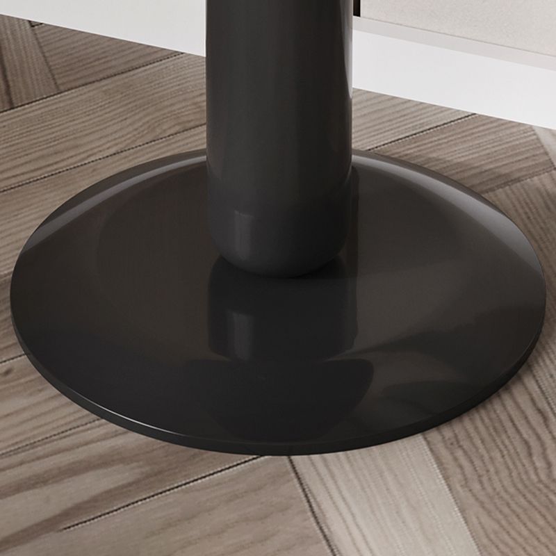 Round Pedestal End Table Modern Wood Side End Table for Living Room
