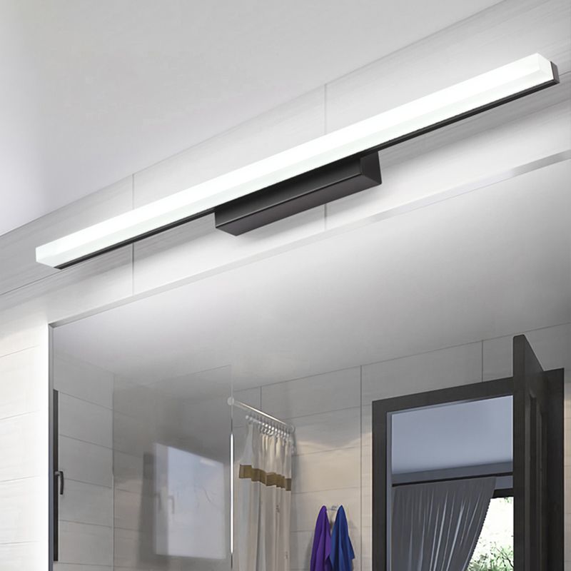 Langstreifen LED -Waschtischlichter mit Acrylschatten moderner Spiegel vorderen Licht