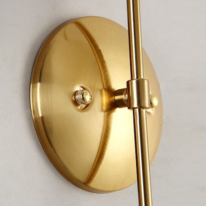 Single Golden Modernism Wall Mounted Sconce Glass Shaded Wall Light for Foyer