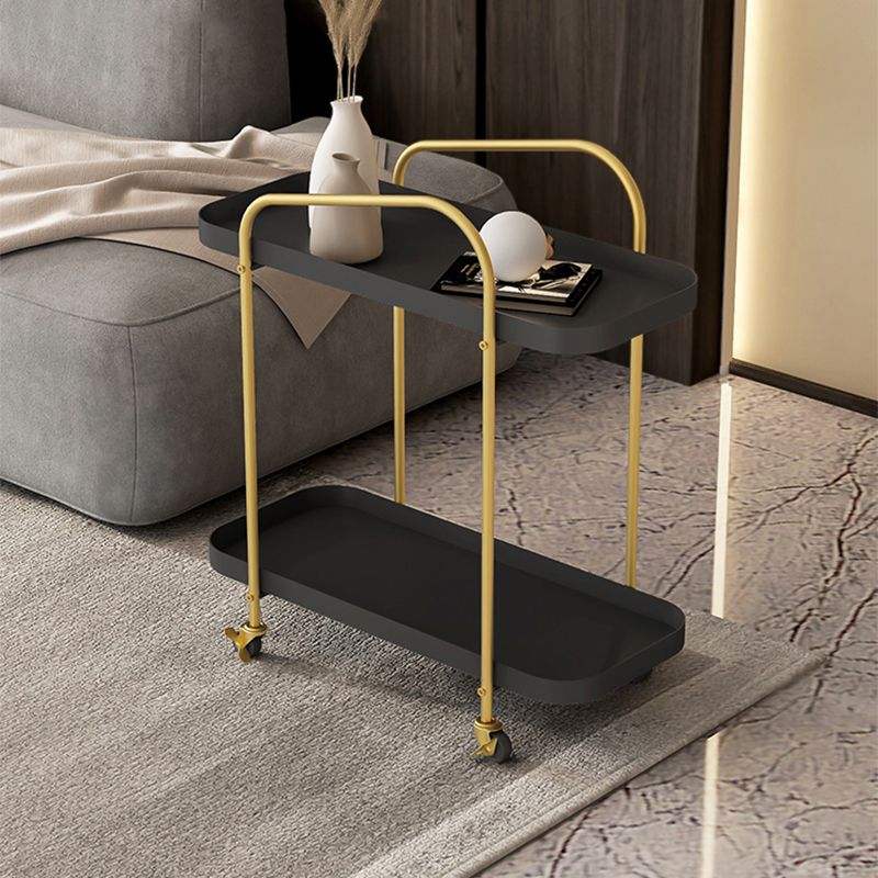 11" Wide Glam Corner Table Rectangular Accent Side Table with Storage