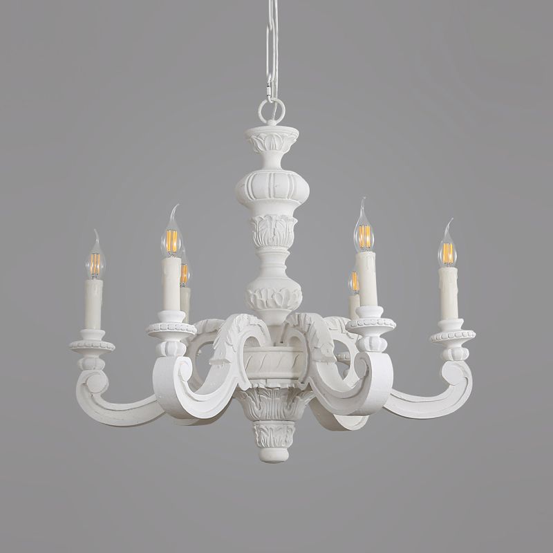 Cougie d'éclairage de lustre en bois Rustique suspendu pour le salon