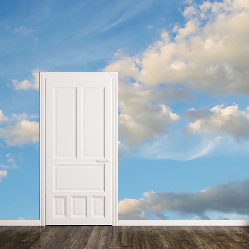 Beautiful Cloudscape Mural Decal Customized Contemporary Wall Covering for Bedroom