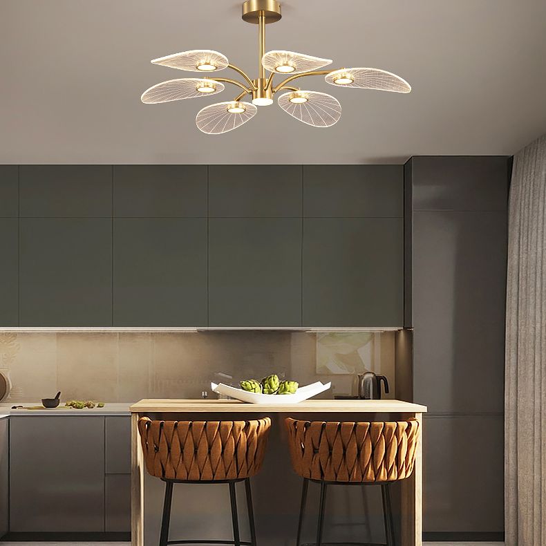 Luz de montaje semi rascuble de hoja acrílico acrílico simplicidad al ras del techo lámparas para dormitorio