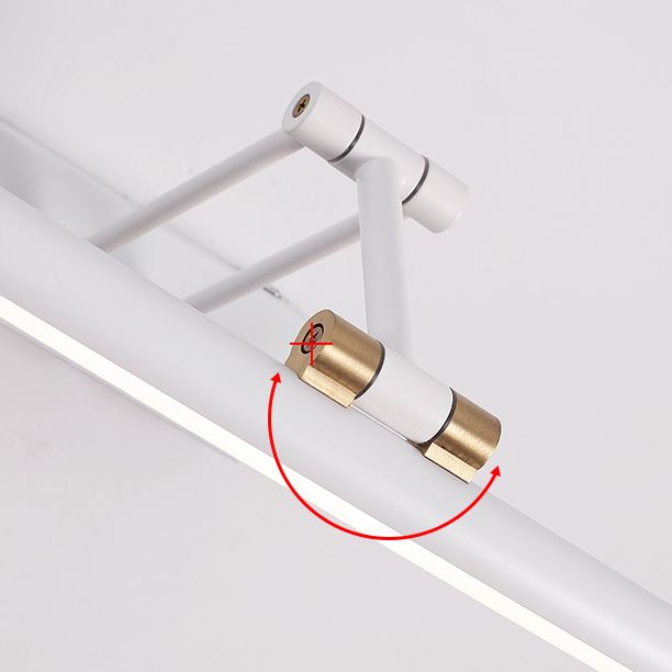 Metal Linear Shape Mirror Wall Light Modern 1-Light Swing Arm Mirror Wall Mount Light