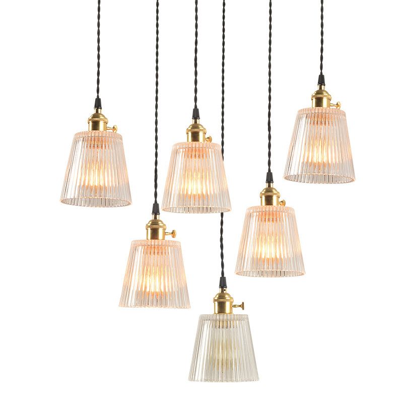 Contemporary Lantern Shaped Pendant Light Glass 3 Lights Multi Light Pendant