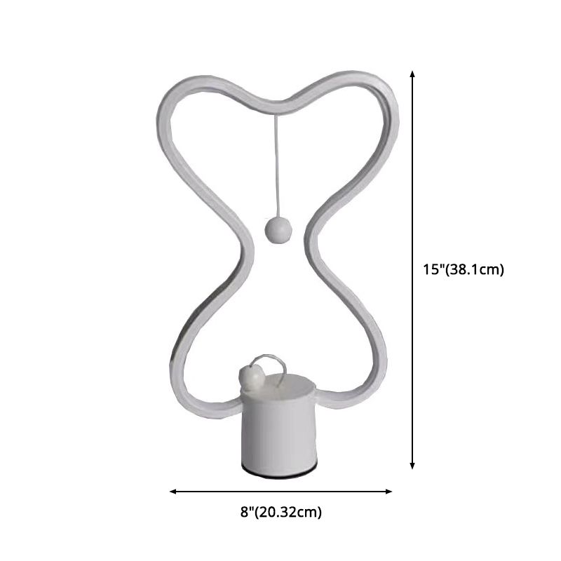 Magnetic Curved Night Stand Light Simple Metal Bedroom LED Table Light