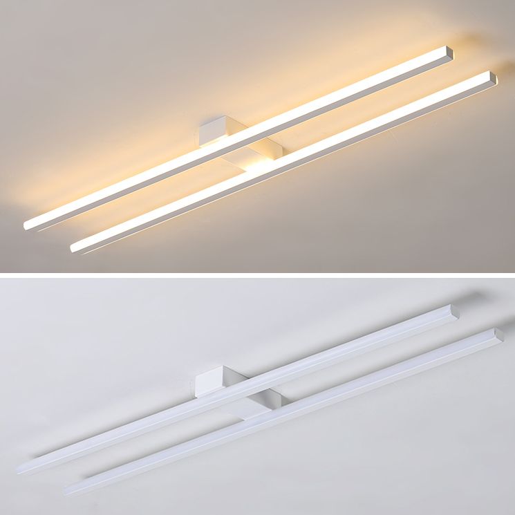 Lignes parallèles LED encastré simplicité acrylique Ultra-mince couloir éclairage monté au plafond