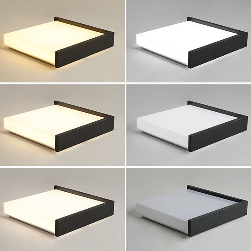 Neue moderne quadratische LED-Unterputzleuchte mit 1 Licht und Acryl für die Deckenmontage im Wohnzimmer