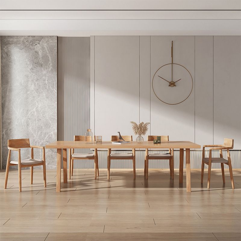 Rectangular Dining Table Set 1/6/9 Pieces Pine Wood Dinette Set for Kitchen