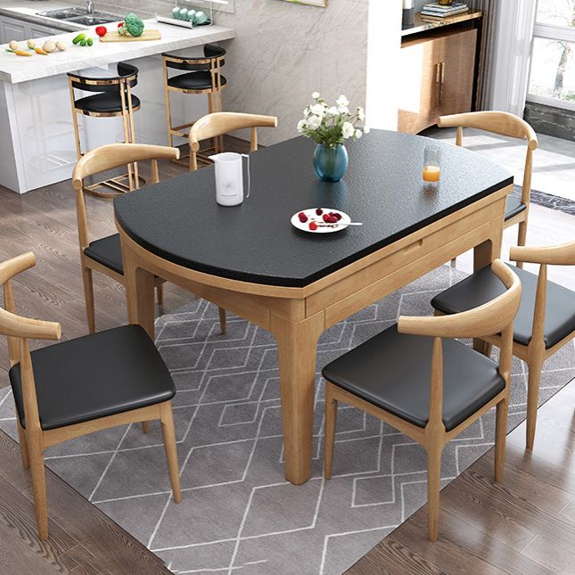 Modern Scalable Stone Dining Table Rubber Legs for Dining Room