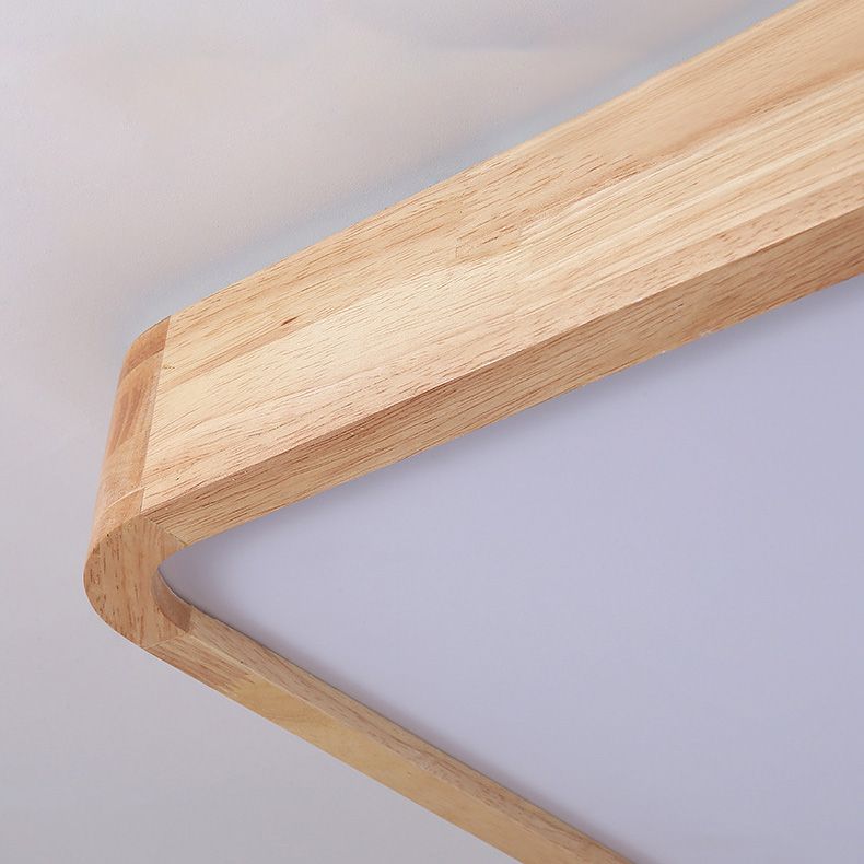 Plafonnier encastré en bois d'éclairage encastré géométrique de style simple et moderne