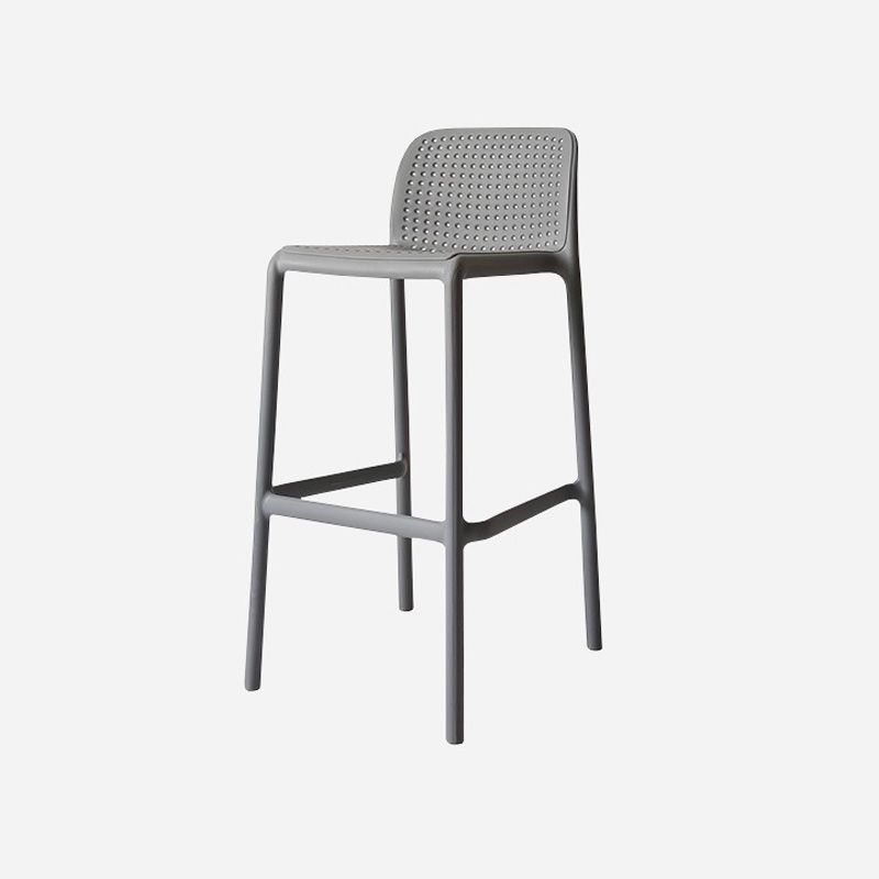 Modern Plastic Bristol Stool Footrest Matte Finish Stackable Barstool