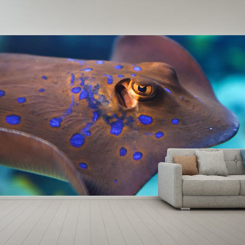 Fancy Wall Mural Tropical Fish Patterned Living Room Wall Mural