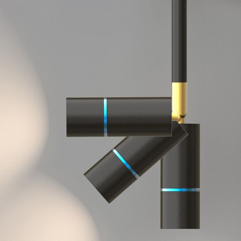 Luces de pared de forma de geometría de estilo de montaje de pared de metal de estilo de metal moderno en negro