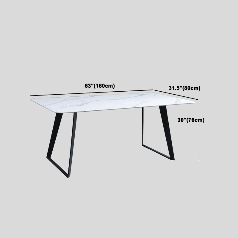 Modern Rectangle Stone Table Set 1/2/5/7 Pieces Dining Set for Home Use