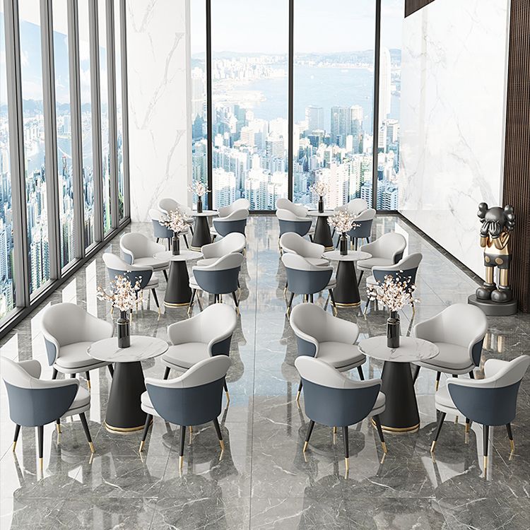 Modern 1/2/3/4/5 Pieces Dining Set Round White Dining Table Set for Home Use