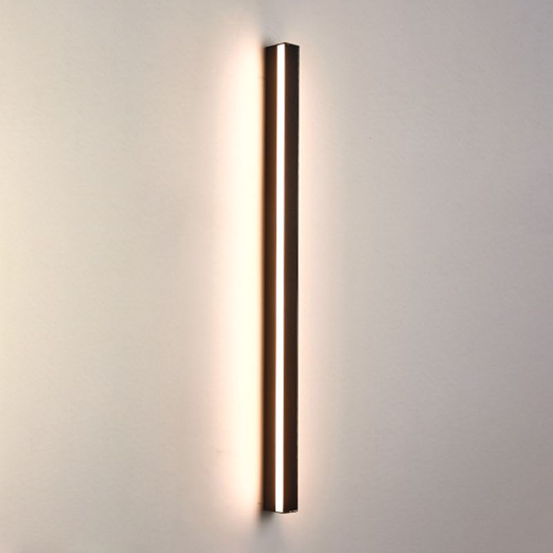 Linear Wall Light Fixture Modern Metal 1 Light Wall Light in Black