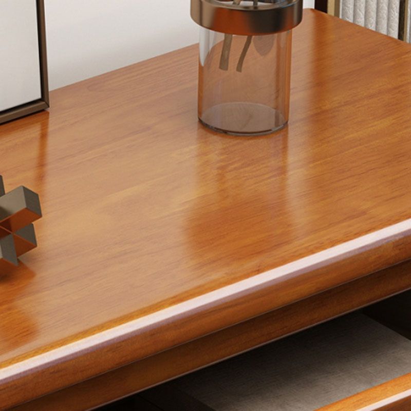 Home Contemporary Storage Chest Rubber Wood Chest with Drawers