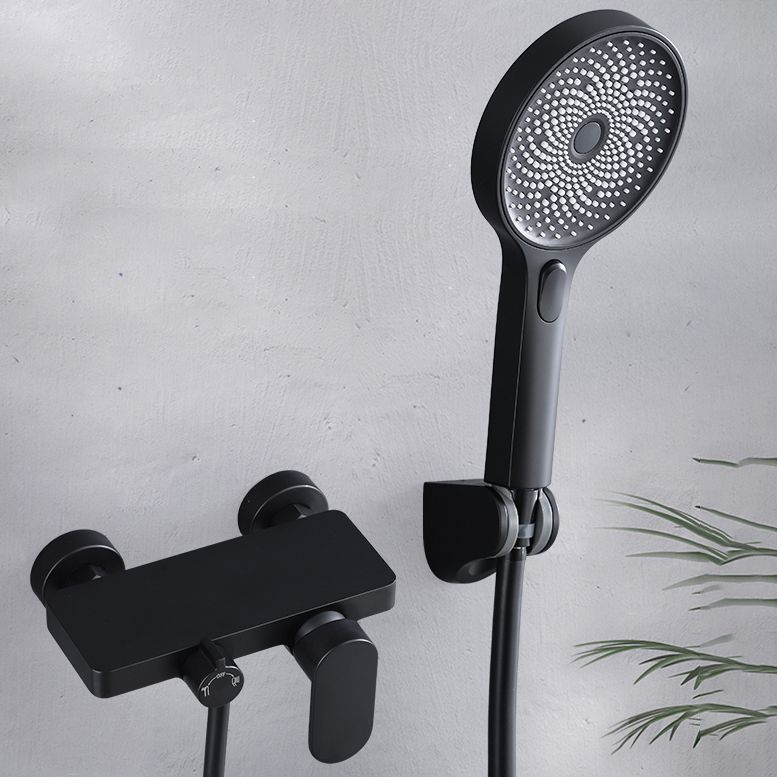 Modern Shower System Solid Color Adjustable Spray Pattern Shower Set