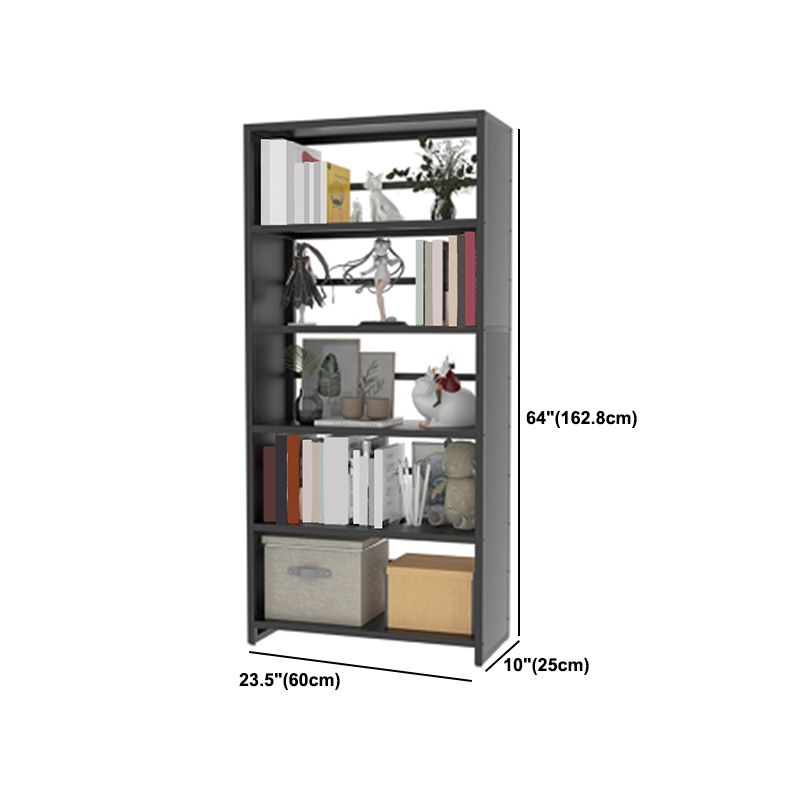 10" Wide Standard Bookcase and Steel Open Book Shelf with Rectangular Shelves