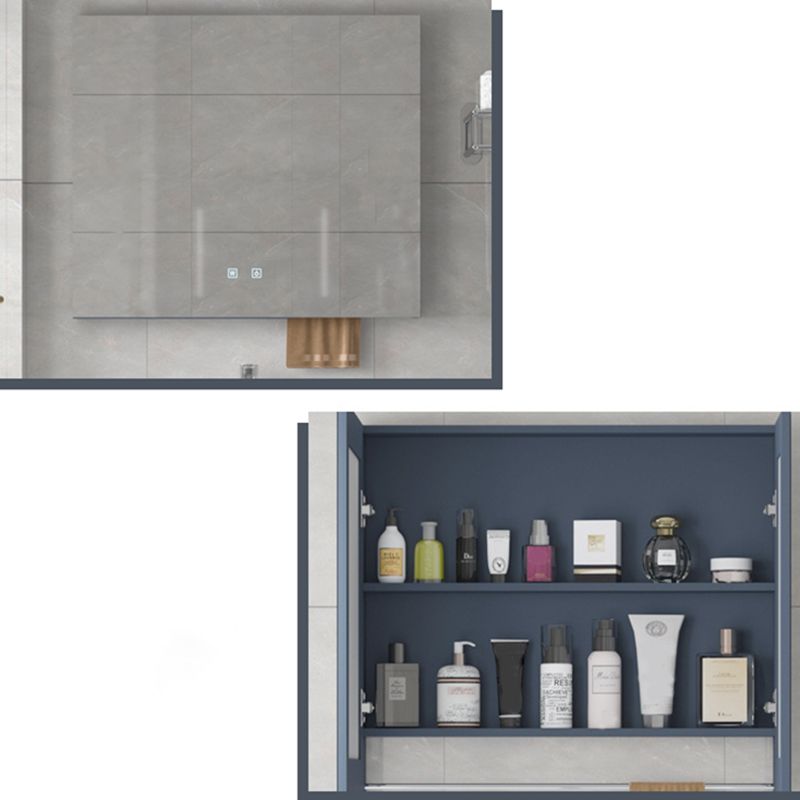 Modern Wall-Mounted Sink Vanity Blue Wall Mount Vanity Cabinet