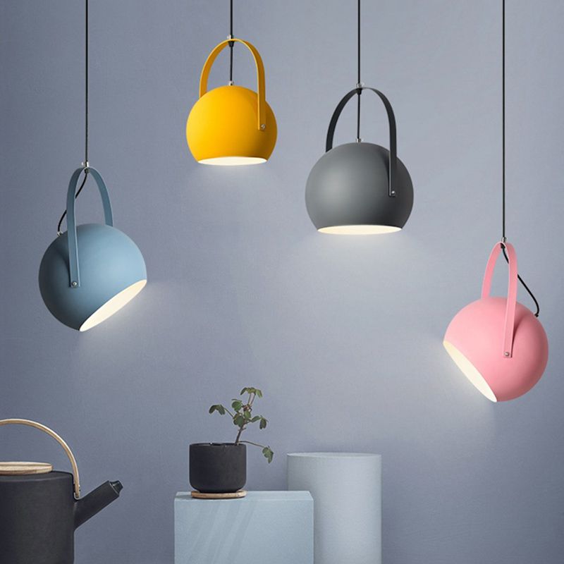 1 Light Metal Pendant Lighting Fixtures Modern Pendulum Dining Room Hanging Pendant Lights