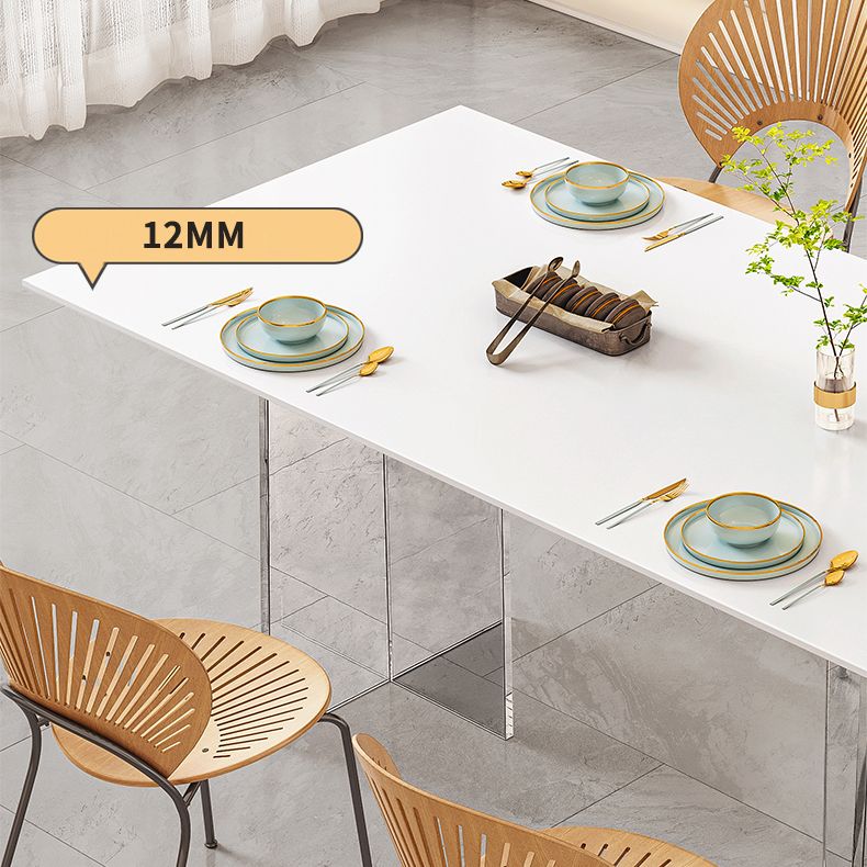Modern 1/4/5/7 Pieces Furniture Space-Saving Design Rectangle Stone Dining Set