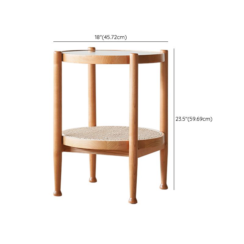 4 Legs Tropical Glass Coffee Table No Distressing Bunching Tables with Shelf