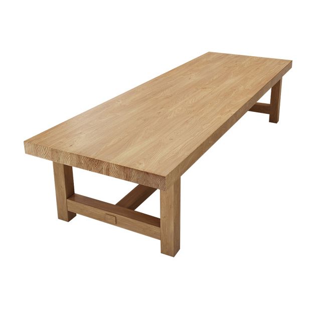 Pine Wood Rectangular Writing Desk Natural Contemporary Desk