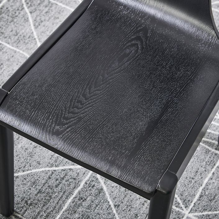 Silla auxiliar de comedor de madera de estilo tradicional, sillas sin brazos con respaldo de listones para cocina (juego de 2)