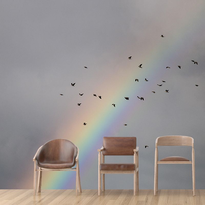 Vivid Mildew Resistant Mural Wallpaper Sky Landscapes Pattern for Decoration