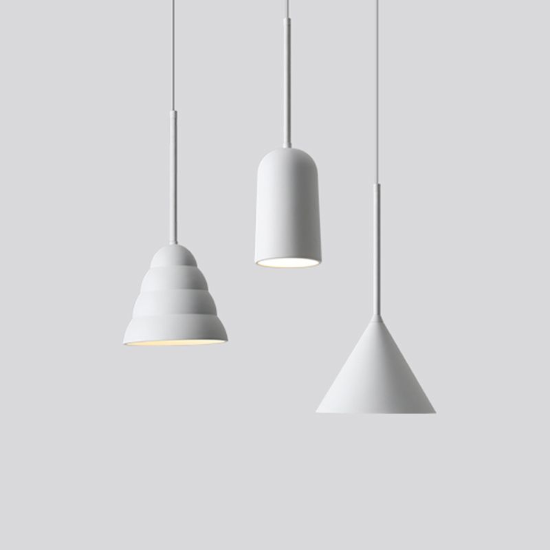 Unieke schaduw hangende verlichting moderne macaron -stijl hars 1 lichte hanglamp voor eetkamer