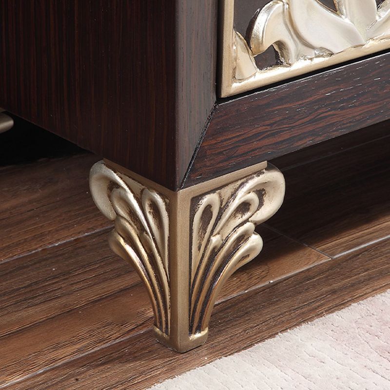 Glam Style Adjustable Shelving Sideboard Wood Cabinets Buffet Table