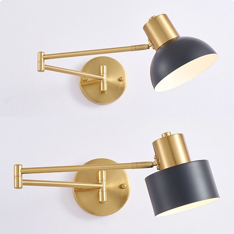Postmoderne 1 Kopfmetall Wandleuchte Goldwandleuchte für den Untersuchungsraum