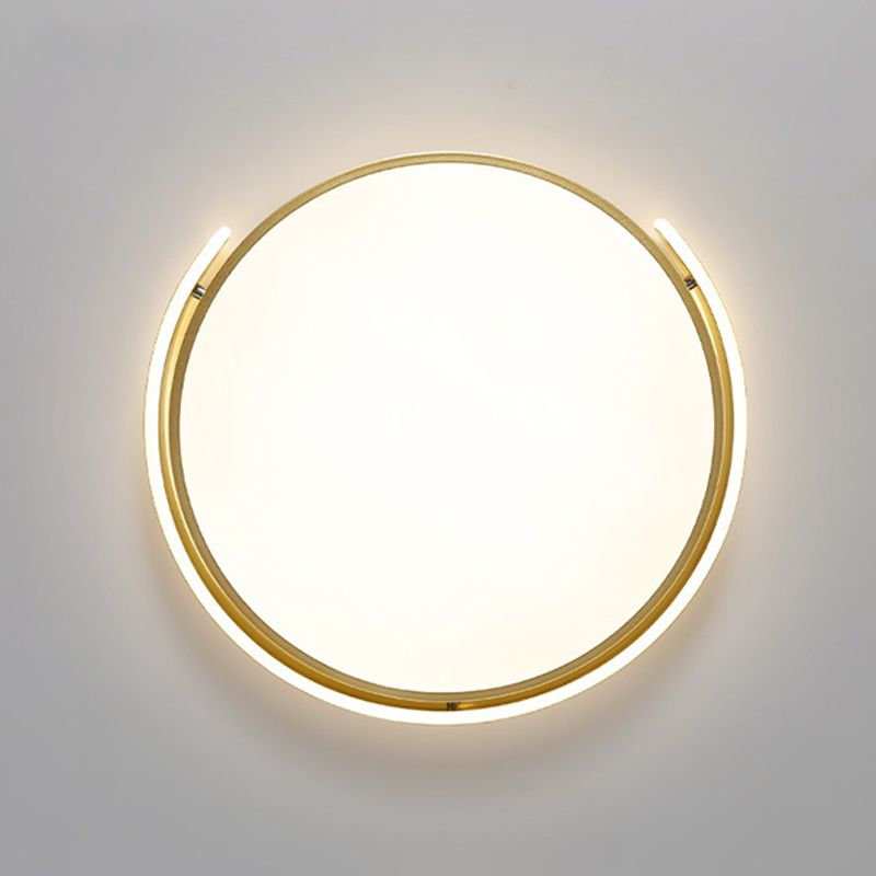 Eenvoud Ronde Flush Mount Verlichting Metaal LED Slaapkamer Plafond Mount Licht Profiel