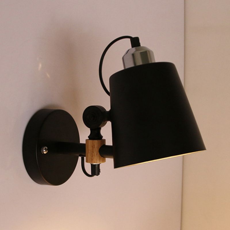Industrial Style Wall Lamp Empire Shade Metal 1 Light Sconces for Bedroom