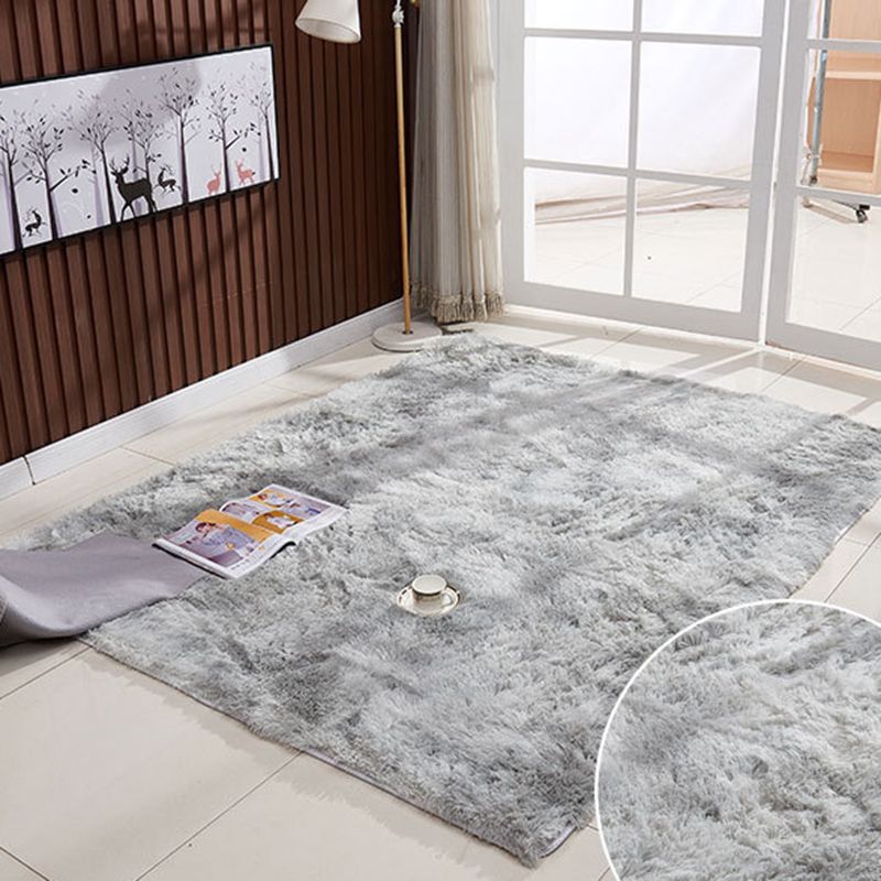 Mehrfarbiger, einfarbiger Teppich, flauschiger nordischer Innenteppich, rutschfeste Unterseite, haustierfreundlich, pflegeleichter Teppich für den Salon