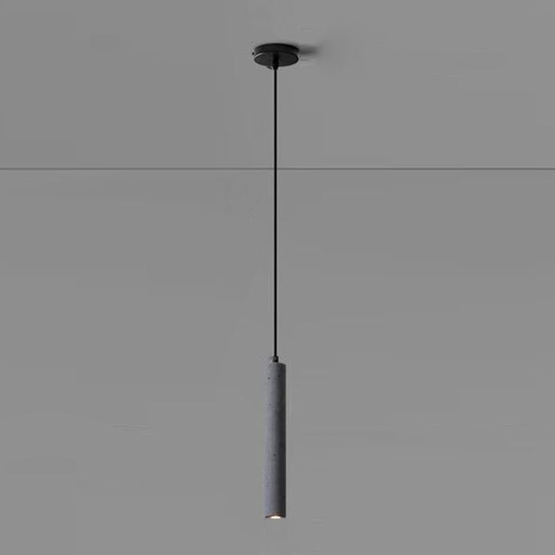 Cylinder Hanging Lights Modern Style Stone 1 Light Pendant Light Kit