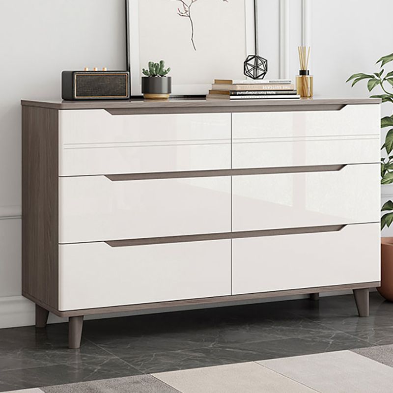 Modern Marble Double Dresser Horizontal Storage Chest for Bedroom