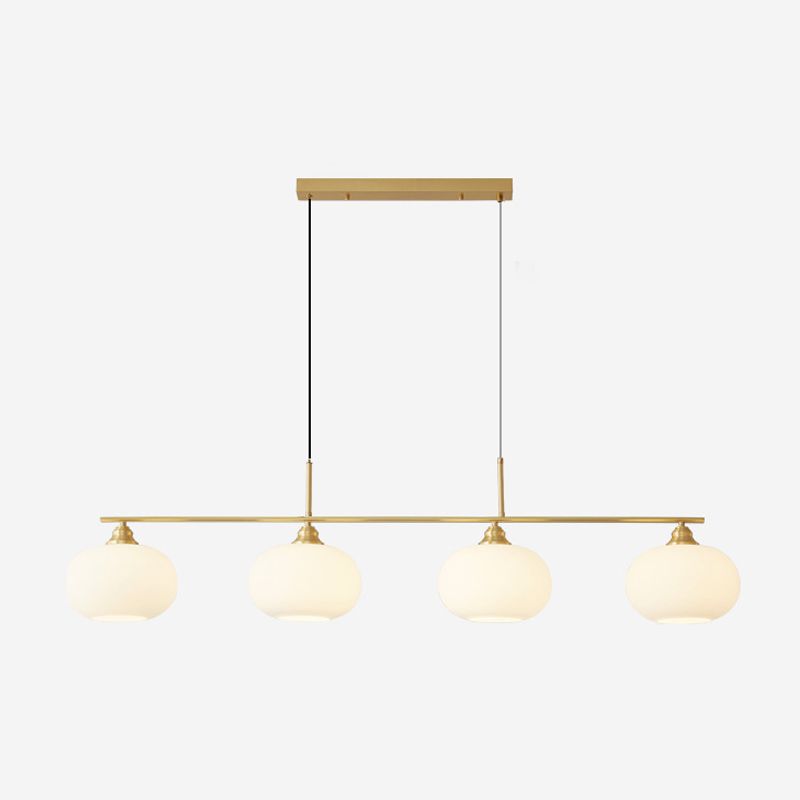 Metal/Glass Kitchen Island Lighting Modern Golden/Black Ceiling Light for Home