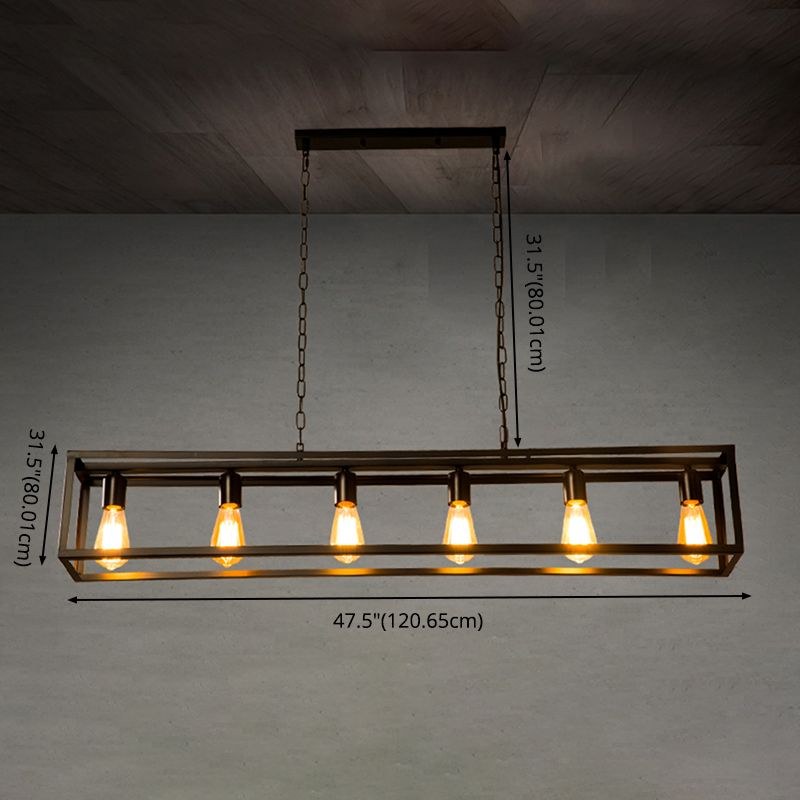 Éclairage de l'île rectangle