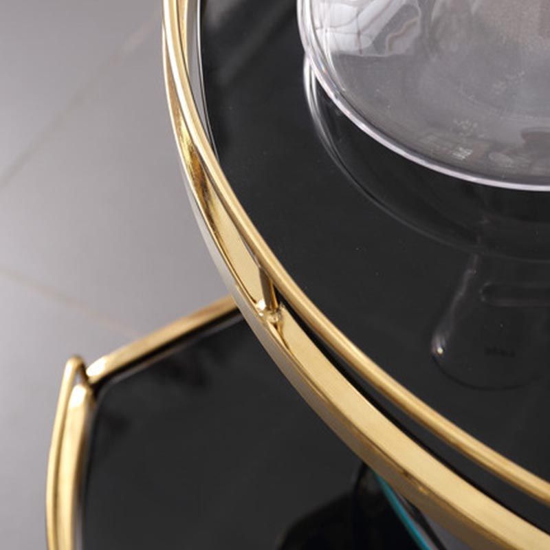 32.68" High Modern Style Prep Table Rolling Metal Prep Table for Home