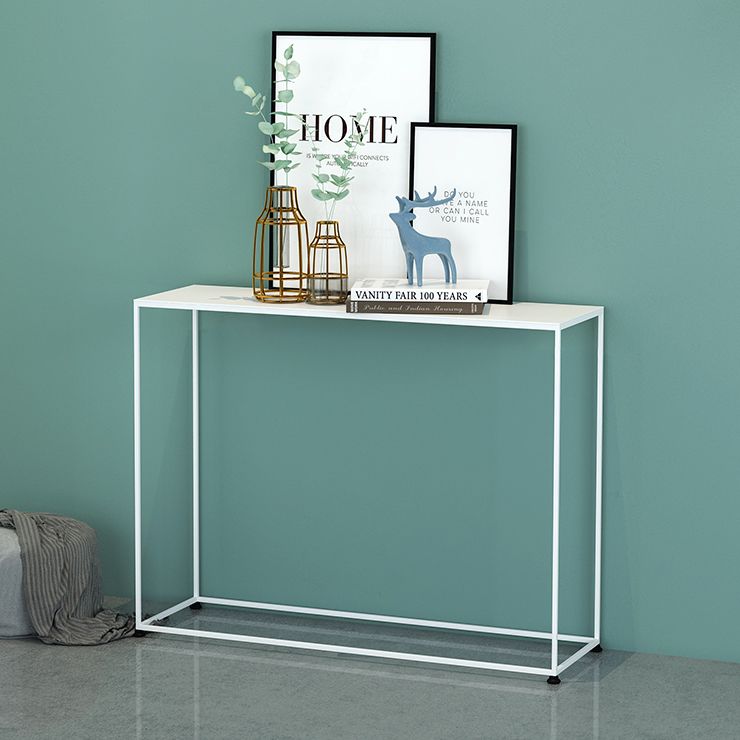 31.5" Tall Modern Console Table Iron Accent Table with 1 Shelf