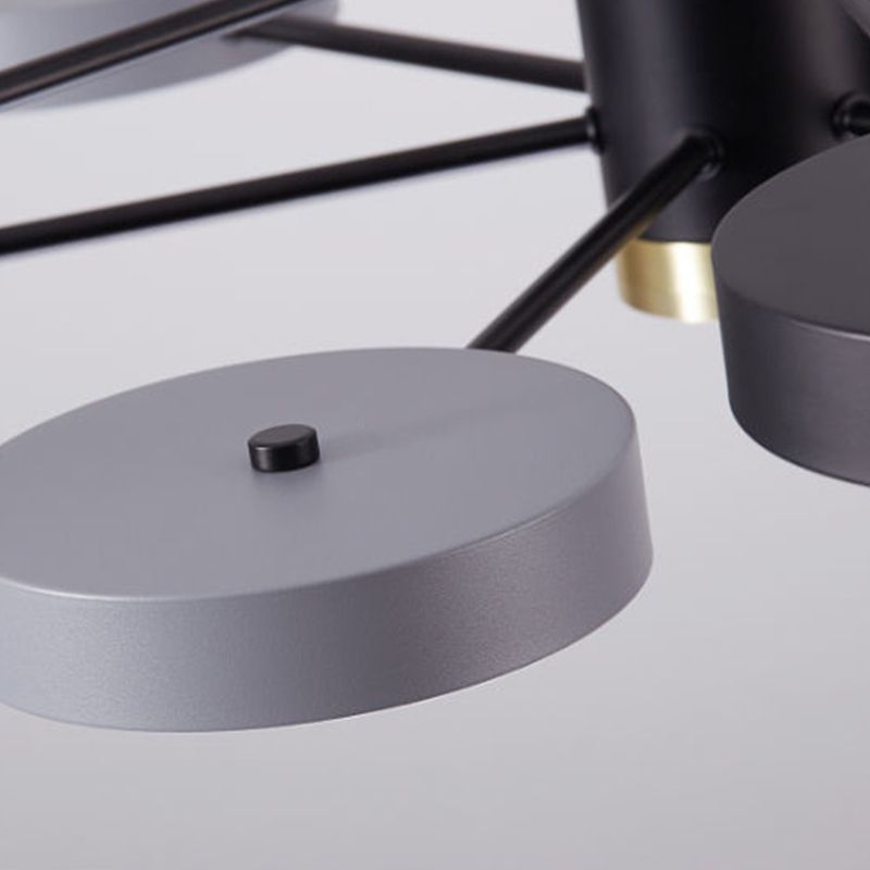 Metal Circles Pendant Lighting Fixture Minimalist Style LED Chandelier Lighting