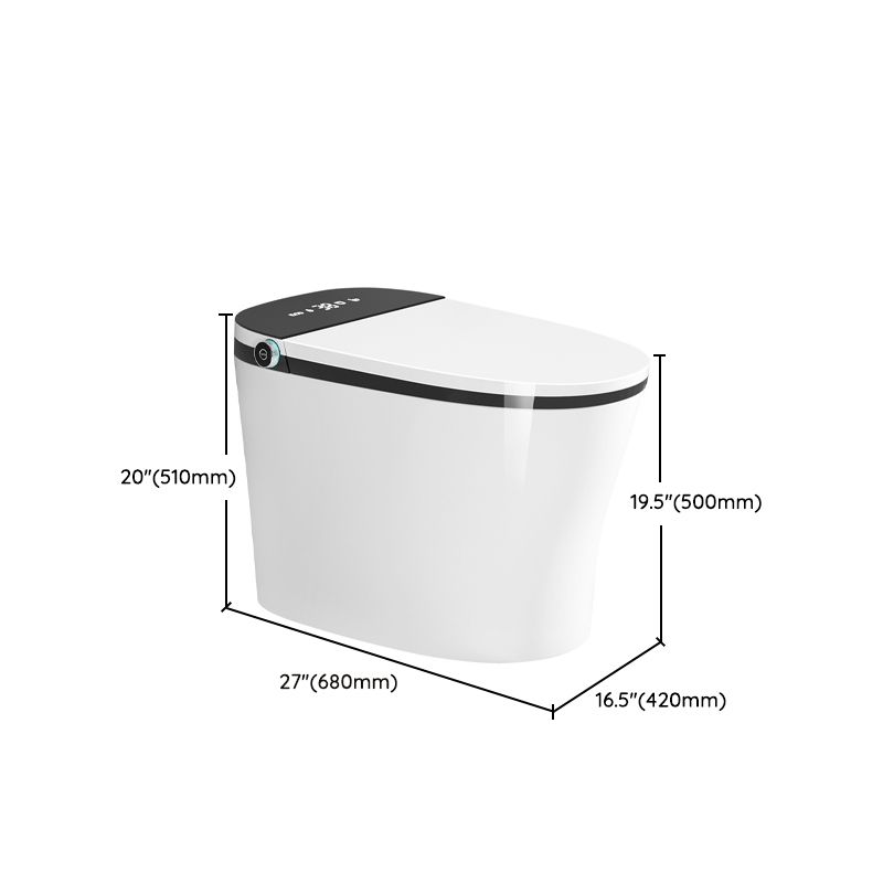 Modern Elong Toilet Bowl Siphon Floor Mount Toilet with Seat for Bathroom