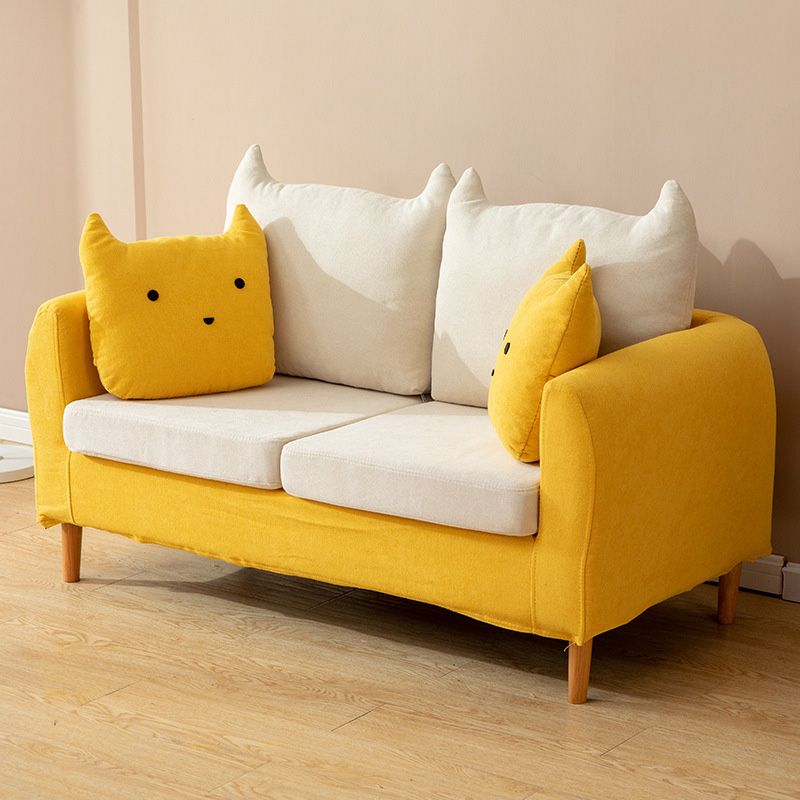 Contemporary Tuxedo Arm Sofa Washable Standard Sofa for Living Room, Apartment